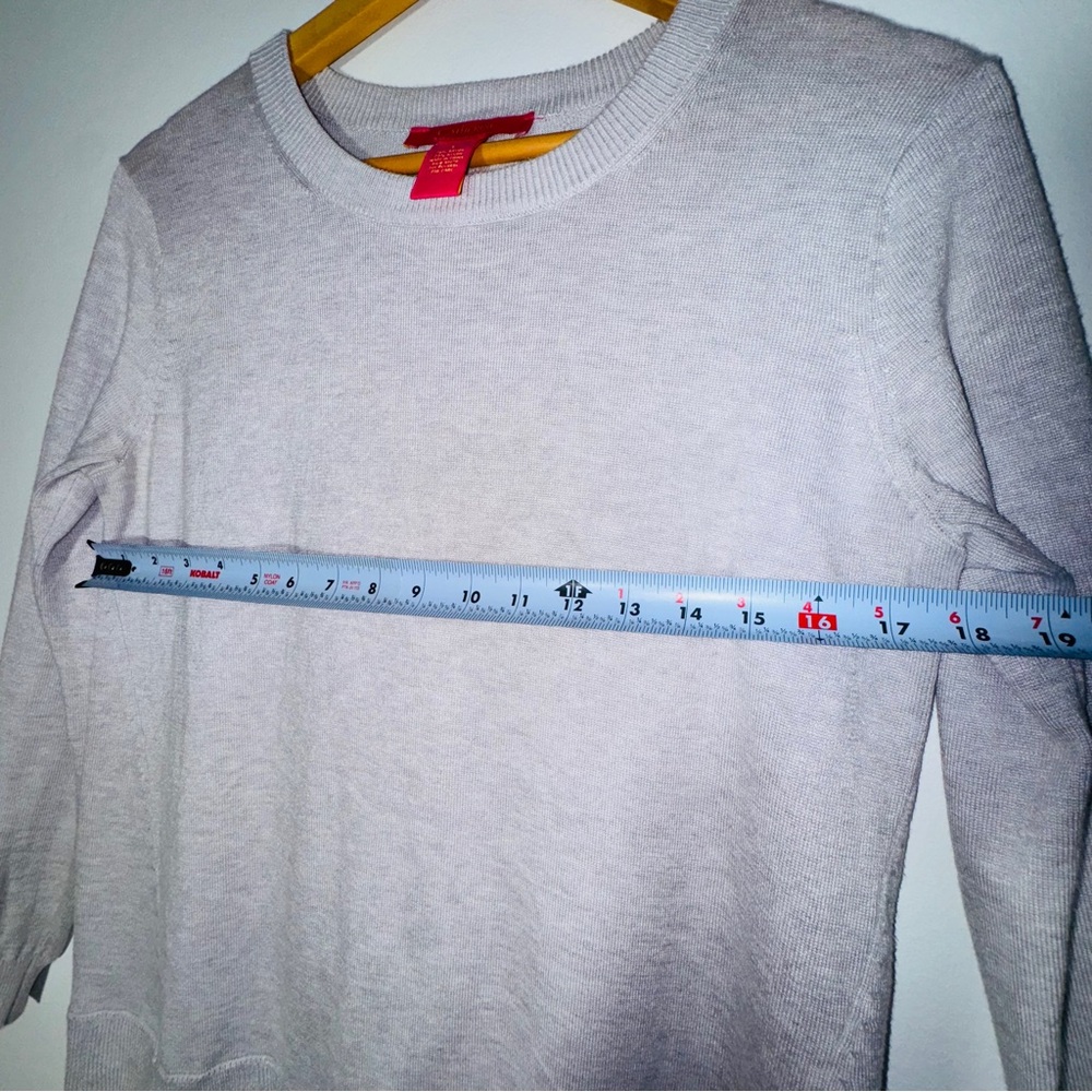 Catherine Malandrino gray bow back sweater long sleeve‎ soft knit size small - Picture 5 of 8